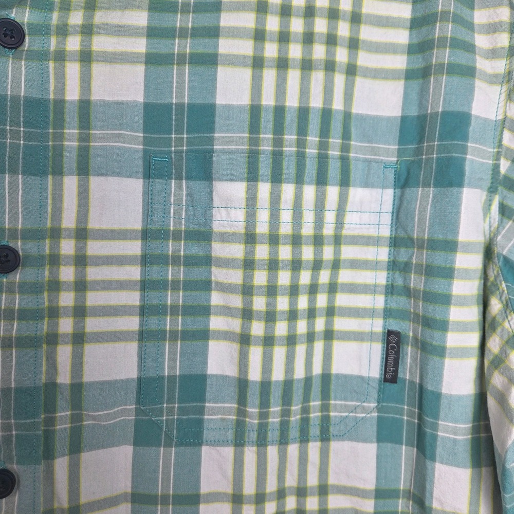 Columbia Mens Button Up‎ Shirt XL Short Sleeve Plaid Outdoor Fishing Hiking - Picture 4 of 10